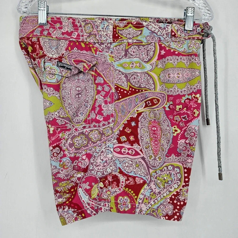 Vilebrequin Swim Trunks Mens Large Hawaiian Summer Beach Lined Shorts Paisley